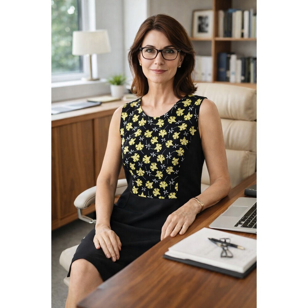 Carolina Herrera Knee-Length Dress Size: 16 black